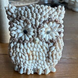 Shell-Covered Owl Figurine